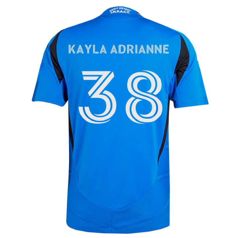 Danxen Mujer Camiseta Kamdem Kayla Adrianne #38 Azul Blanco Negro 1ª Equipación 2026/27 La Camisa México