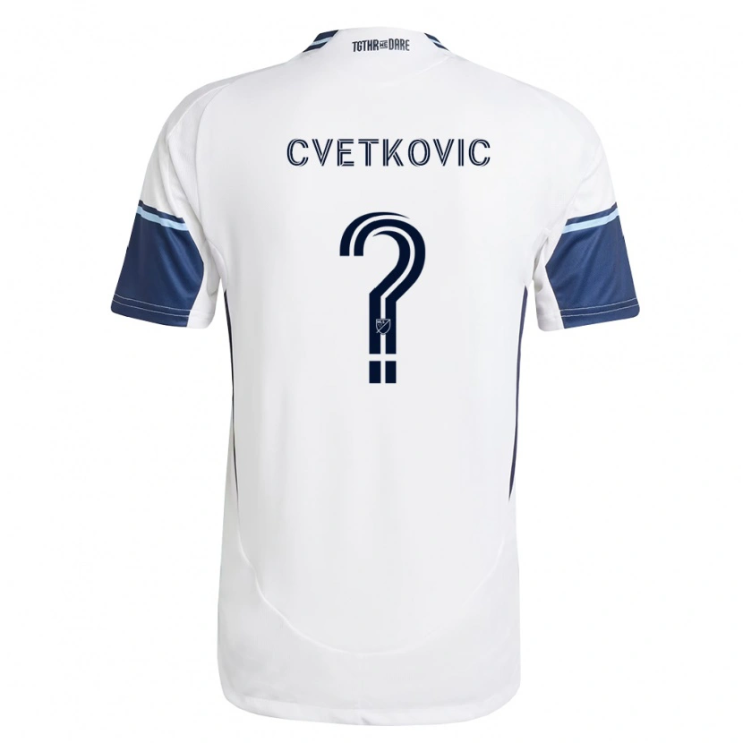 Danxen Mujer Camiseta Aleksa Cvetkovic #0 Blanco Azul Real 1ª Equipación 2026/27 La Camisa México