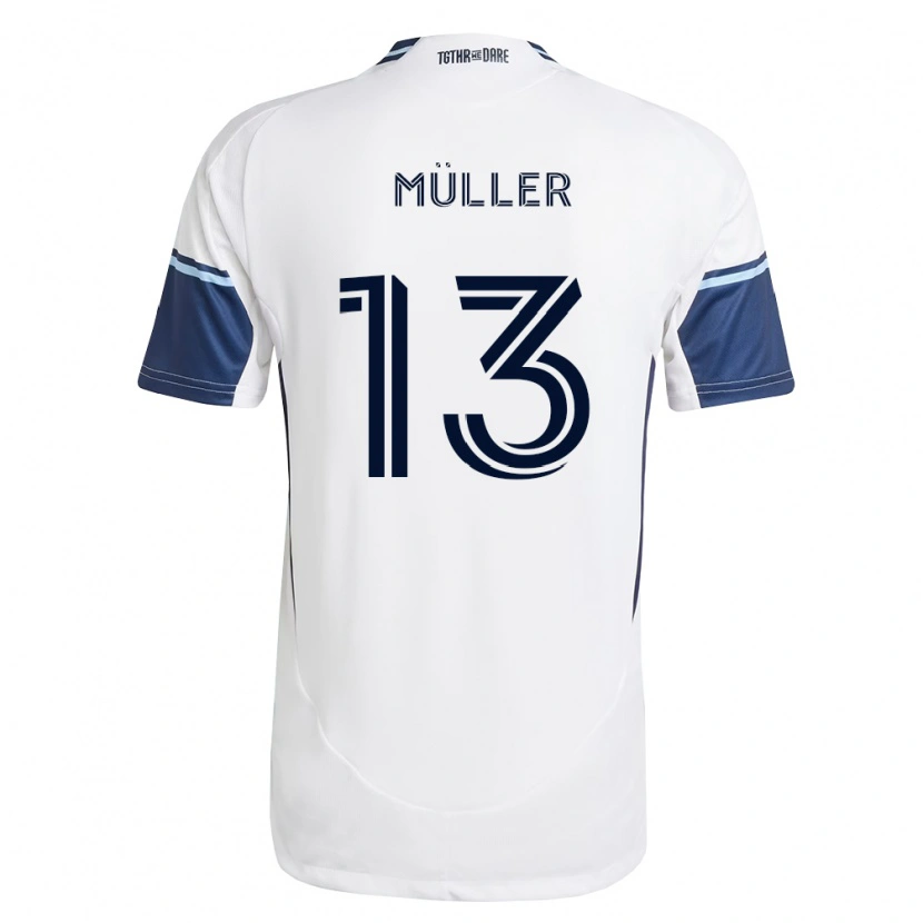 Danxen Mujer Camiseta Thomas Müller #13 Blanco Azul Real 1ª Equipación 2026/27 La Camisa México