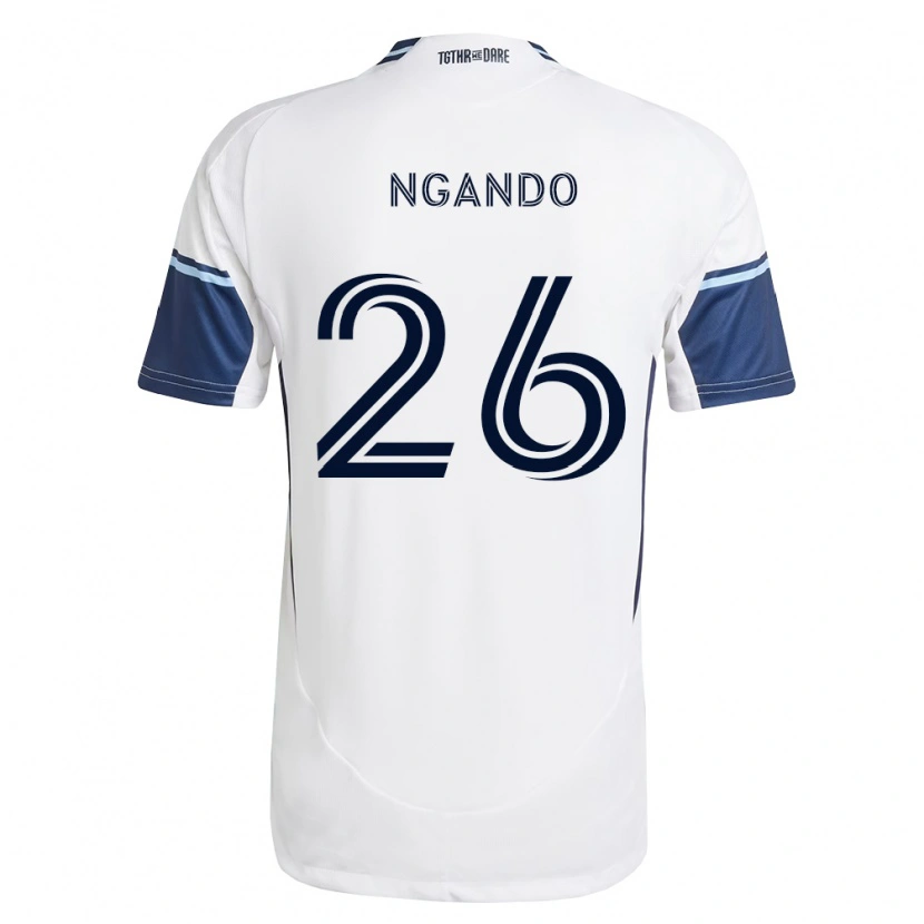 Danxen Mujer Camiseta J.c. Ngando #26 Blanco Azul Real 1ª Equipación 2026/27 La Camisa México