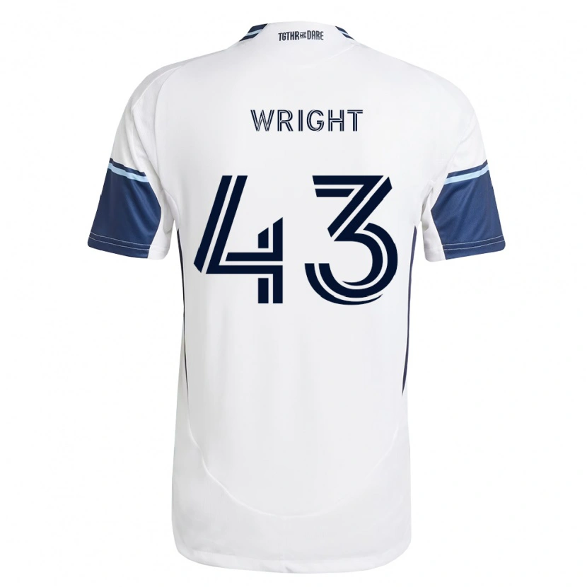 Danxen Mujer Camiseta Trevor Wright #43 Blanco Azul Real 1ª Equipación 2026/27 La Camisa México