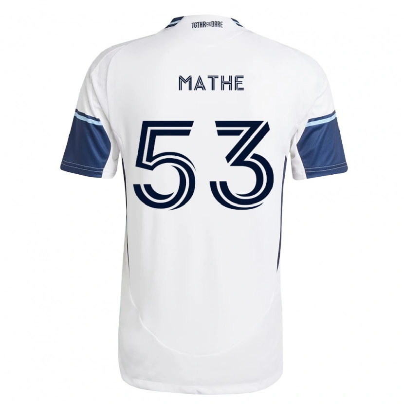 Danxen Mujer Camiseta Immanuel Mathe #53 Blanco Azul Real 1ª Equipación 2026/27 La Camisa México