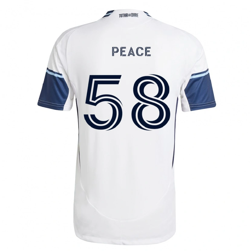Danxen Mujer Camiseta Jesse Peace #58 Blanco Azul Real 1ª Equipación 2026/27 La Camisa México