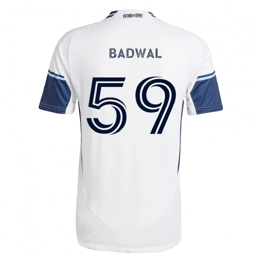 Danxen Mujer Camiseta Jeevan Badwal #59 Blanco Azul Real 1ª Equipación 2026/27 La Camisa México