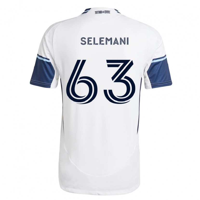 Danxen Mujer Camiseta Johnny Selemani #63 Blanco Azul Real 1ª Equipación 2026/27 La Camisa México