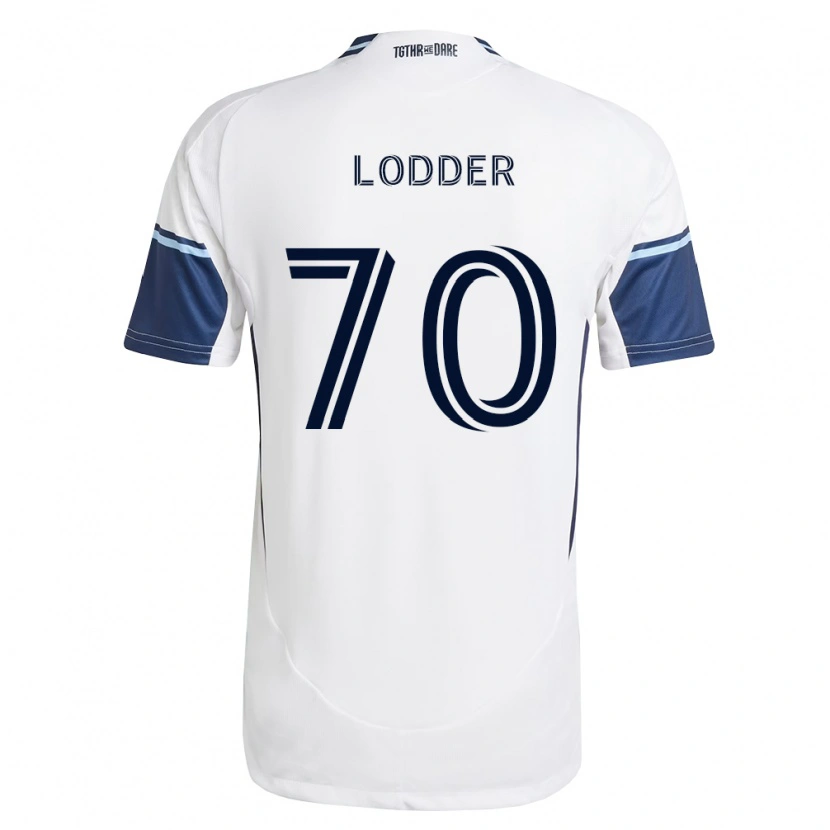 Danxen Mujer Camiseta Timothy Lodder #70 Blanco Azul Real 1ª Equipación 2026/27 La Camisa México