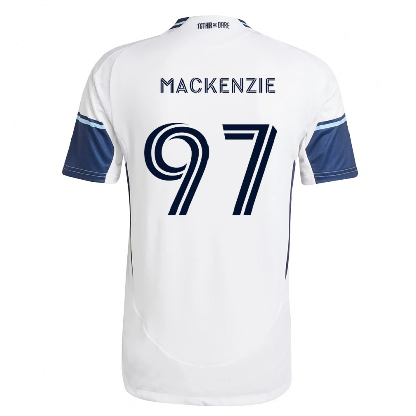 Danxen Mujer Camiseta Liam Mackenzie #97 Blanco Azul Real 1ª Equipación 2026/27 La Camisa México