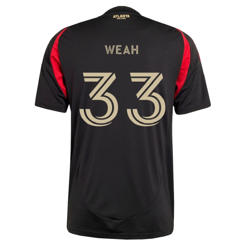 Danxen Mujer Camiseta Patrick Weah #33 Negro Rojo 1ª Equipación 2026/27 La Camisa México