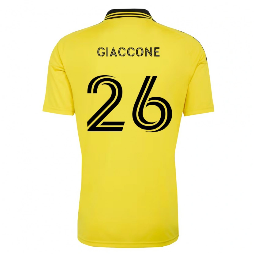 Danxen Mujer Camiseta Lautaro Giaccone #26 Amarillo Negro 1ª Equipación 2026/27 La Camisa México