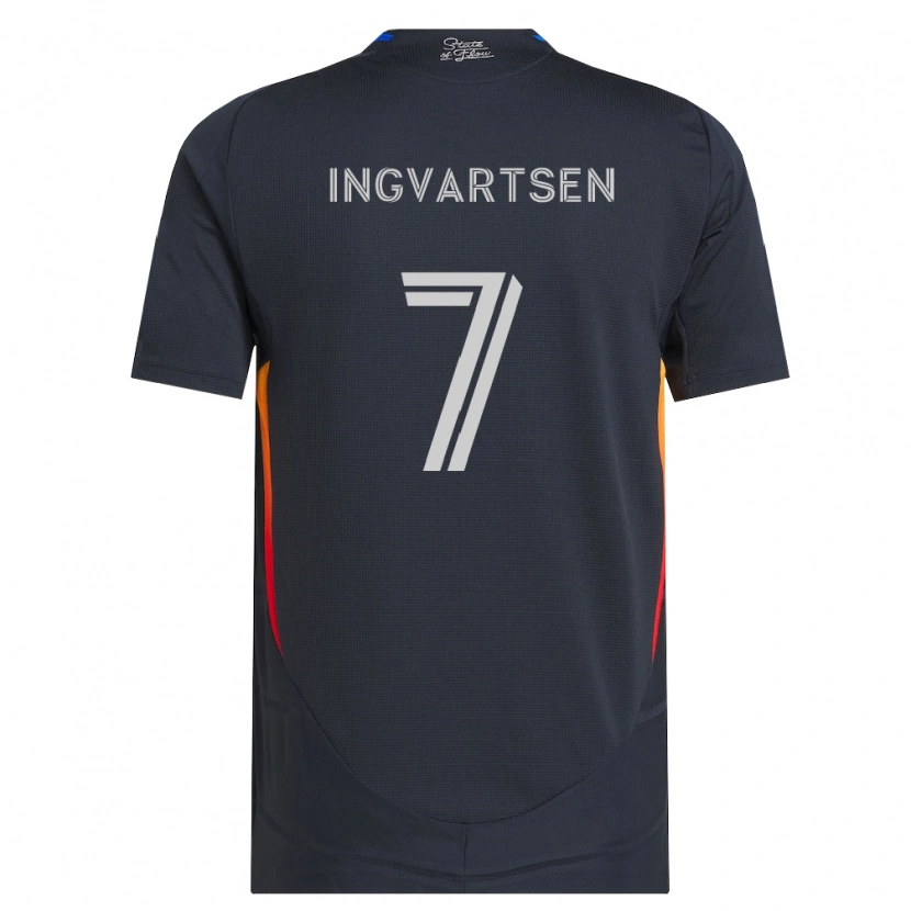 Danxen Mujer Camiseta Marcus Ingvartsen #7 Gris Oscuro Rojo 1ª Equipación 2026/27 La Camisa México