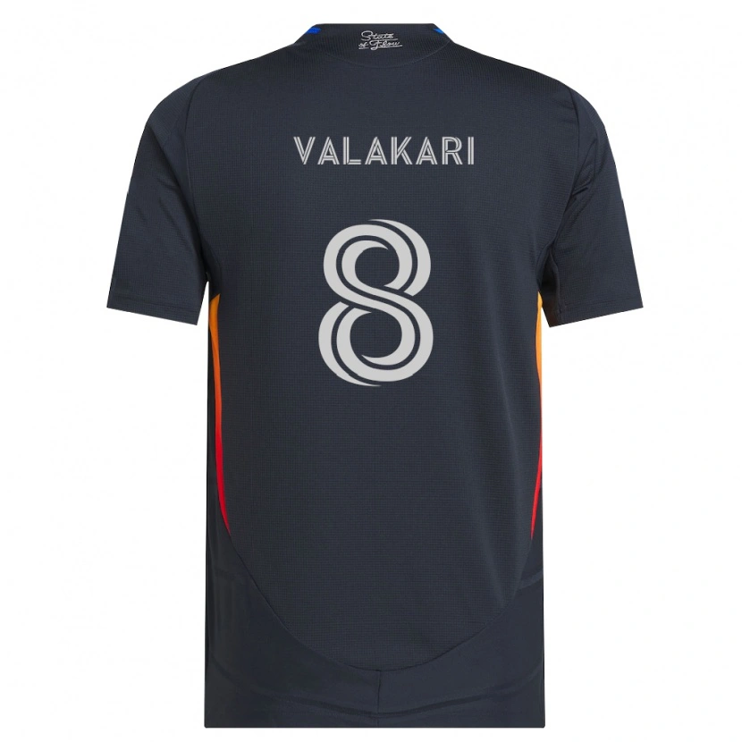 Danxen Mujer Camiseta Onni Valakari #8 Gris Oscuro Rojo 1ª Equipación 2026/27 La Camisa México