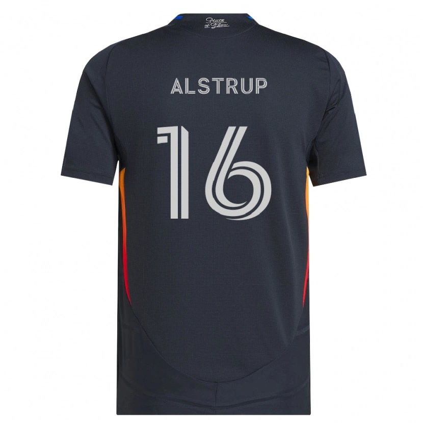 Danxen Mujer Camiseta Marcus Alstrup #16 Gris Oscuro Rojo 1ª Equipación 2026/27 La Camisa México
