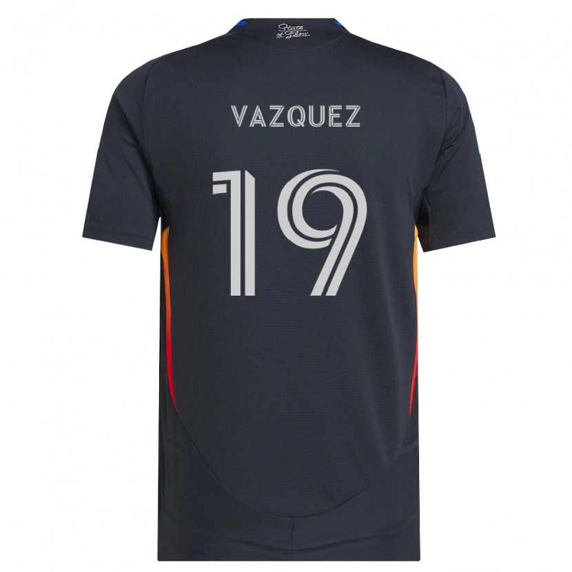 Danxen Mujer Camiseta David Vazquez #19 Gris Oscuro Rojo 1ª Equipación 2026/27 La Camisa México