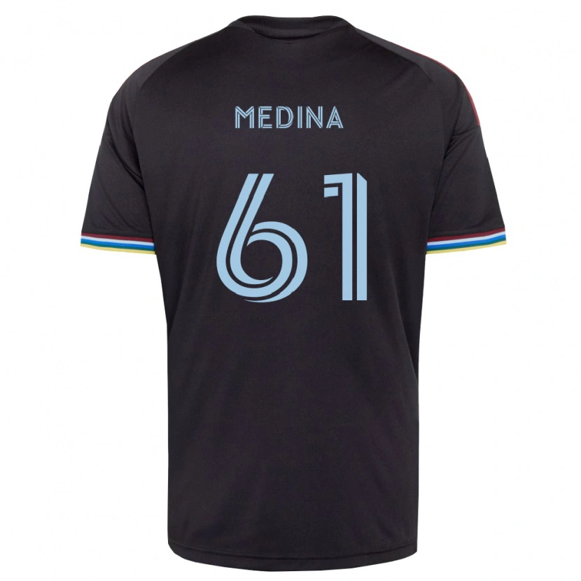 Danxen Mujer Camiseta Leonardo Medina #61 Azul Cielo Negro 1ª Equipación 2026/27 La Camisa México