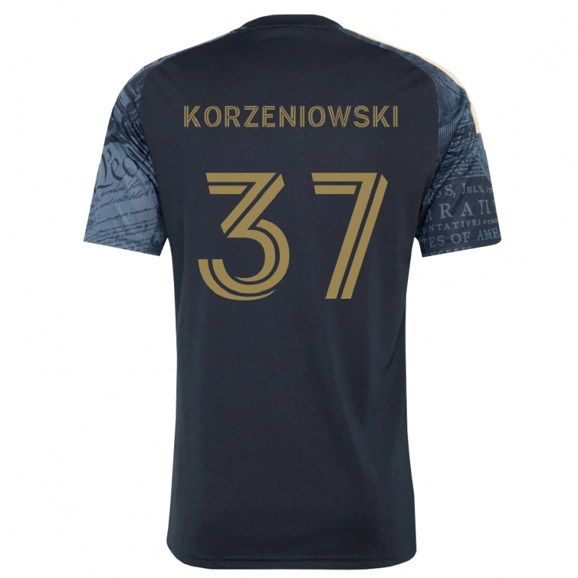 Danxen Mujer Camiseta Stas Korzeniowski #37 Azul Marino Marrón 1ª Equipación 2026/27 La Camisa México