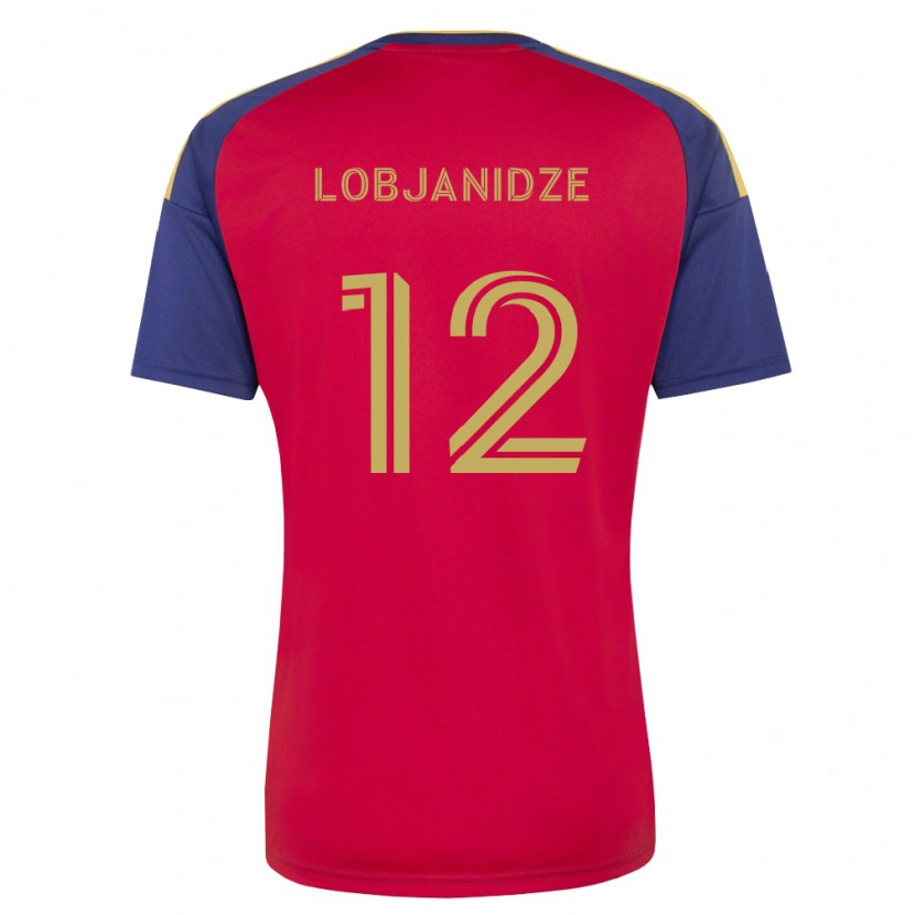 Danxen Mujer Camiseta Saba Lobjanidze #12 Azul Real Marrón Rojo 1ª Equipación 2026/27 La Camisa México