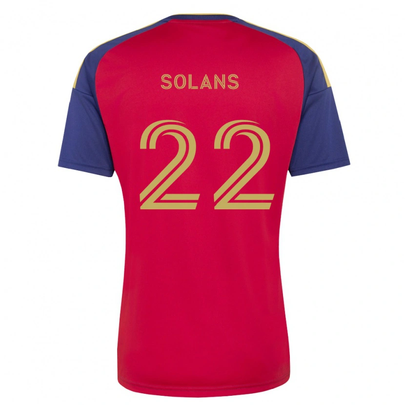 Danxen Mujer Camiseta Sergi Solans #22 Azul Real Marrón Rojo 1ª Equipación 2026/27 La Camisa México