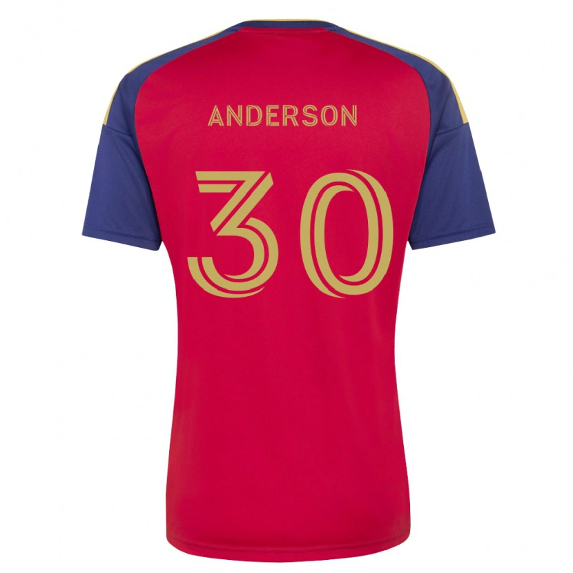 Danxen Mujer Camiseta Owen Anderson #30 Azul Real Marrón Rojo 1ª Equipación 2026/27 La Camisa México