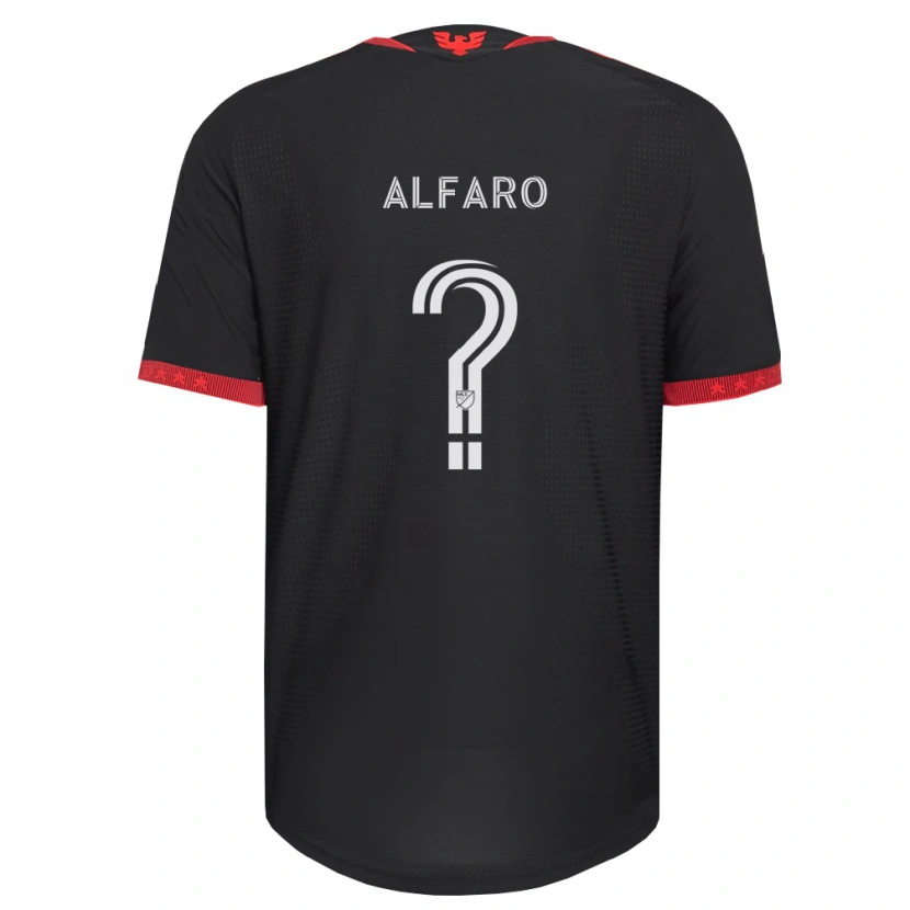 Danxen Mujer Camiseta Antonio Alfaro #0 Negro Blanco Rojo 1ª Equipación 2026/27 La Camisa México