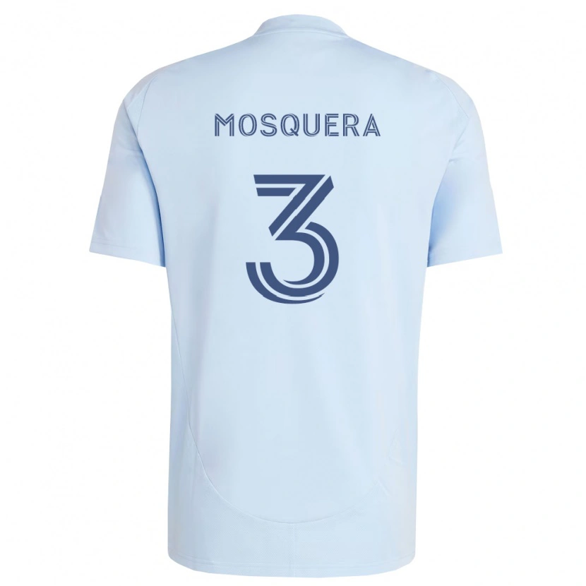 Danxen Mujer Camiseta Moisés Mosquera #3 Azul Claro Gris Claro 1ª Equipación 2026/27 La Camisa México