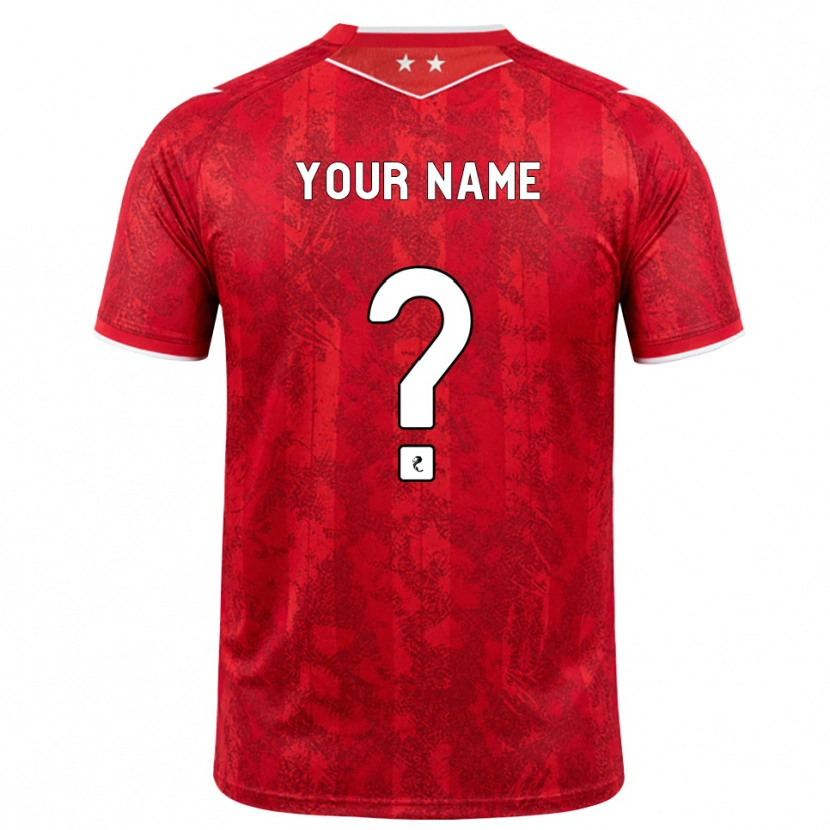 Danxen Mujer Camiseta Su Nombre #0 Rojo Blanco 1ª Equipación 2026/27 La Camisa México