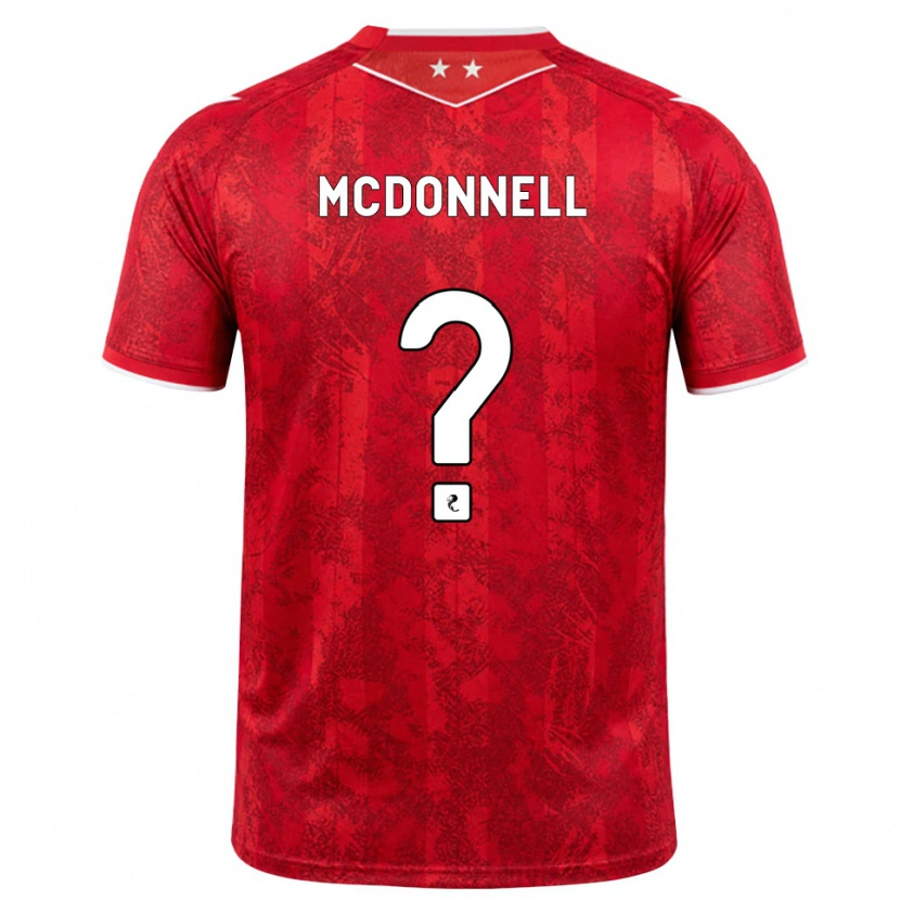 Danxen Mujer Camiseta Noah Mcdonnell #0 Rojo Blanco 1ª Equipación 2026/27 La Camisa México