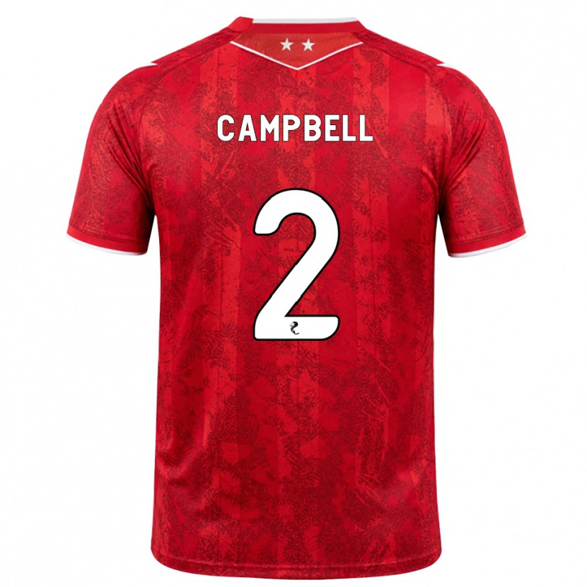 Danxen Mujer Camiseta Loren Campbell #2 Rojo Blanco 1ª Equipación 2026/27 La Camisa México