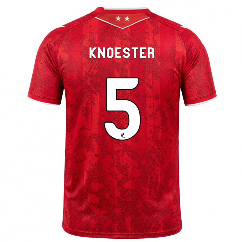 Danxen Mujer Camiseta Mats Knoester #5 Rojo Blanco 1ª Equipación 2026/27 La Camisa México