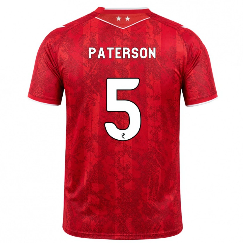 Danxen Mujer Camiseta Donna Paterson #5 Rojo Blanco 1ª Equipación 2026/27 La Camisa México