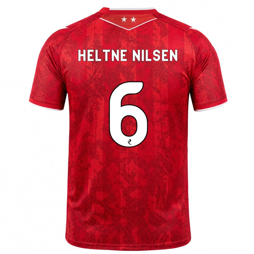 Danxen Mujer Camiseta Sivert Heltne Nilsen #6 Rojo Blanco 1ª Equipación 2026/27 La Camisa México