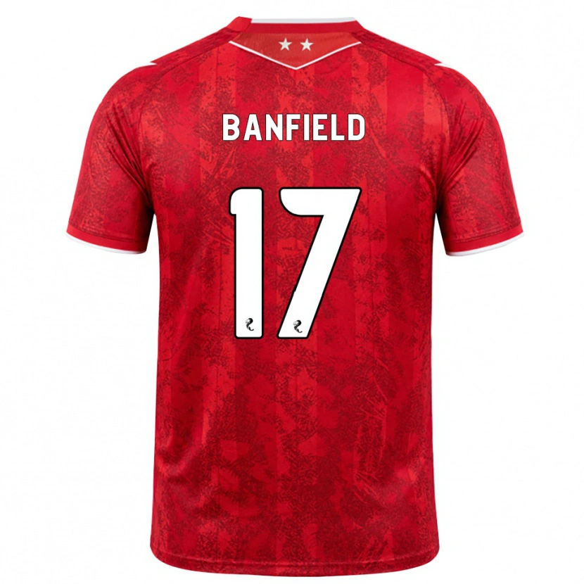 Danxen Mujer Camiseta Keeley Banfield #17 Rojo Blanco 1ª Equipación 2026/27 La Camisa México