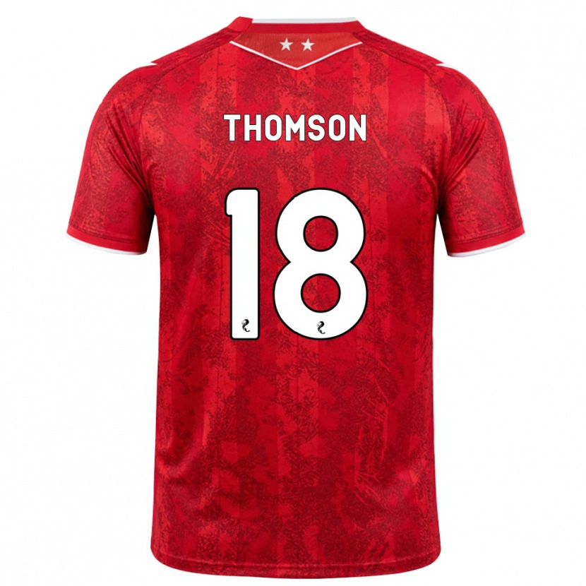 Danxen Mujer Camiseta Eva Thomson #18 Rojo Blanco 1ª Equipación 2026/27 La Camisa México