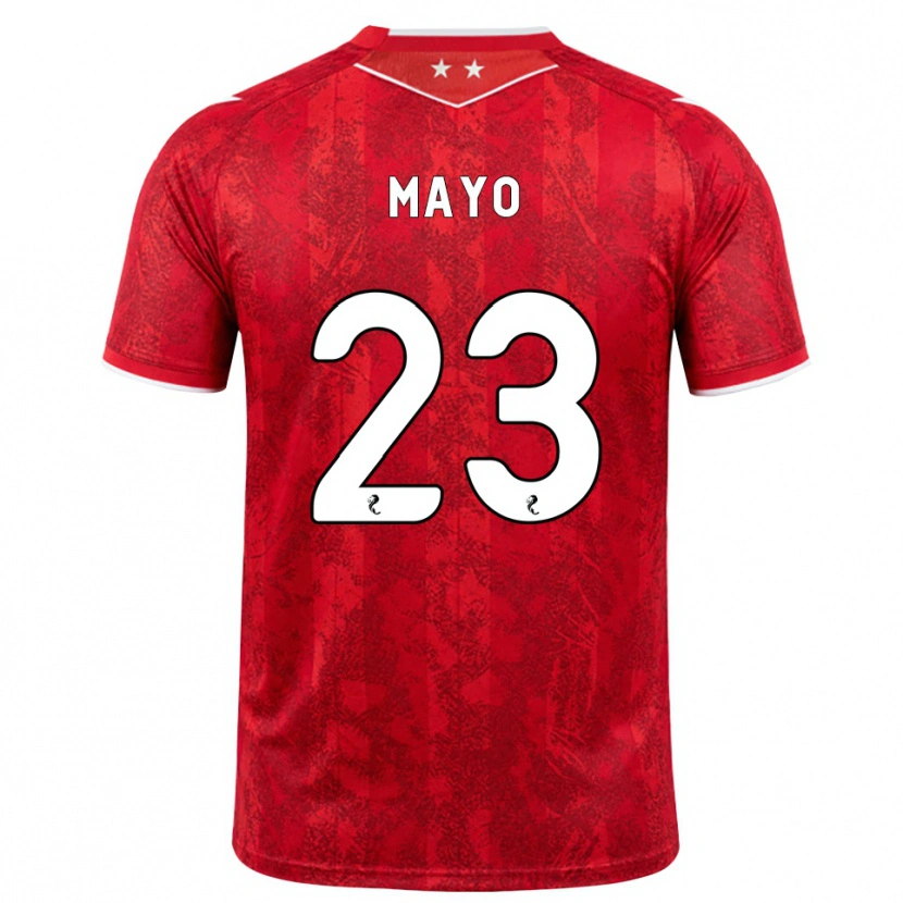 Danxen Mujer Camiseta Lewis Mayo #23 Rojo Blanco 1ª Equipación 2026/27 La Camisa México