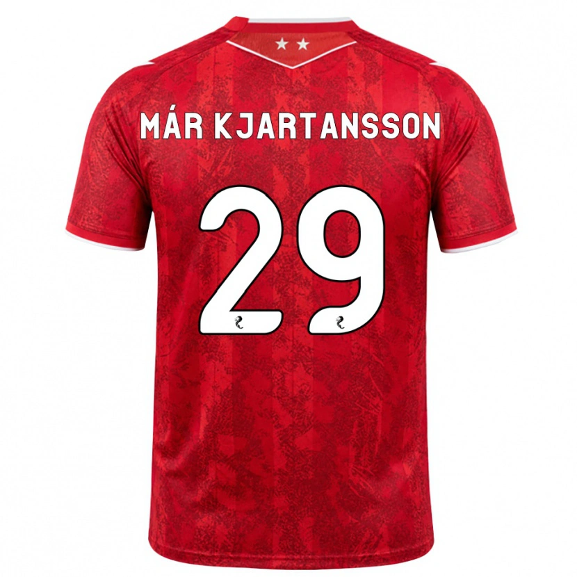 Danxen Mujer Camiseta Kjartan Már Kjartansson #29 Rojo Blanco 1ª Equipación 2026/27 La Camisa México