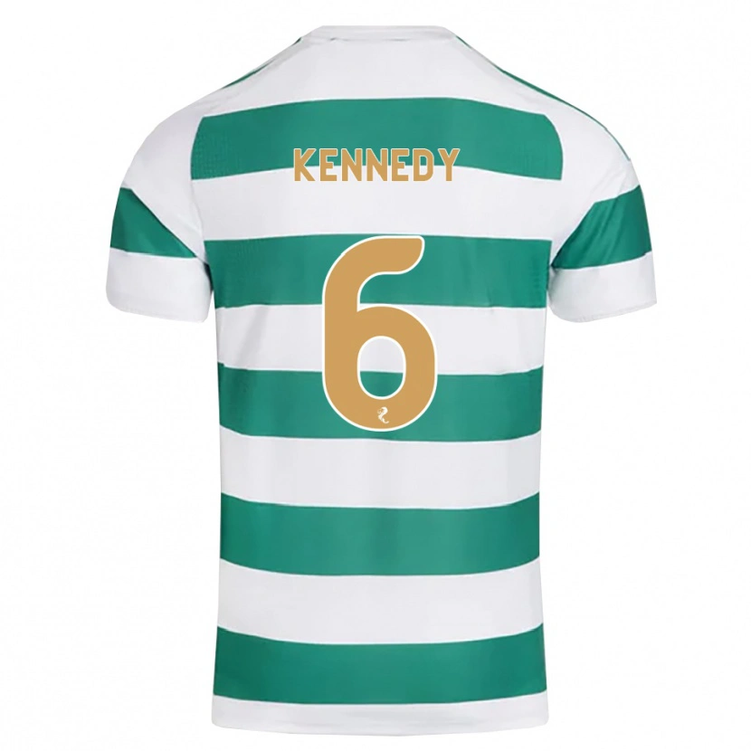 Danxen Mujer Camiseta Liam Kennedy #6 Cian Oscuro Blanco 1ª Equipación 2026/27 La Camisa México