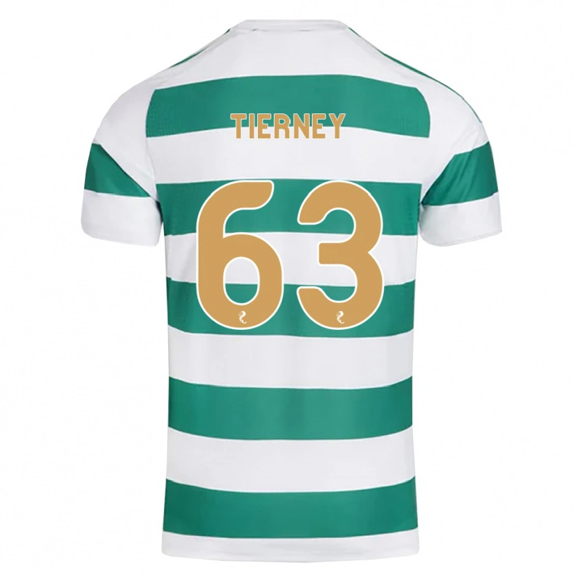 Danxen Mujer Camiseta Kieran Tierney #63 Cian Oscuro Blanco 1ª Equipación 2026/27 La Camisa México