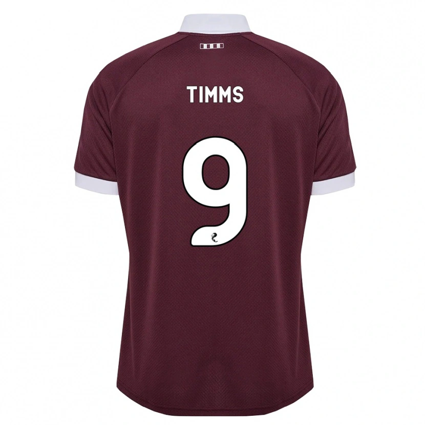 Danxen Mujer Camiseta Georgia Timms #9 Blanco Borgoña 1ª Equipación 2026/27 La Camisa México