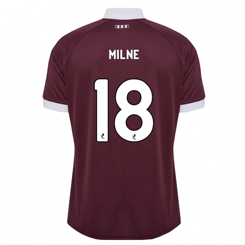 Danxen Mujer Camiseta Harry Milne #18 Blanco Borgoña 1ª Equipación 2026/27 La Camisa México