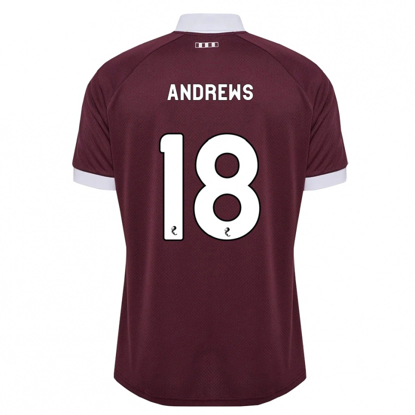 Danxen Mujer Camiseta Joely Andrews #18 Blanco Borgoña 1ª Equipación 2026/27 La Camisa México