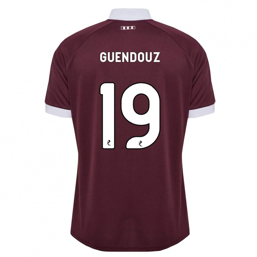 Danxen Mujer Camiseta Sabri Guendouz #19 Blanco Borgoña 1ª Equipación 2026/27 La Camisa México