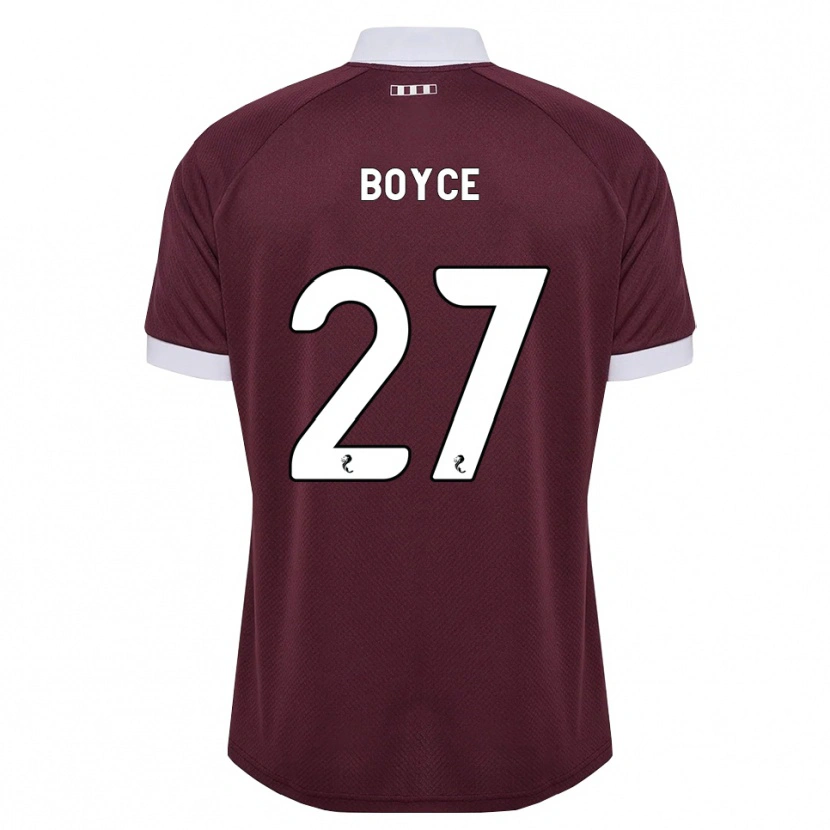Danxen Mujer Camiseta Liam Boyce #27 Blanco Borgoña 1ª Equipación 2026/27 La Camisa México