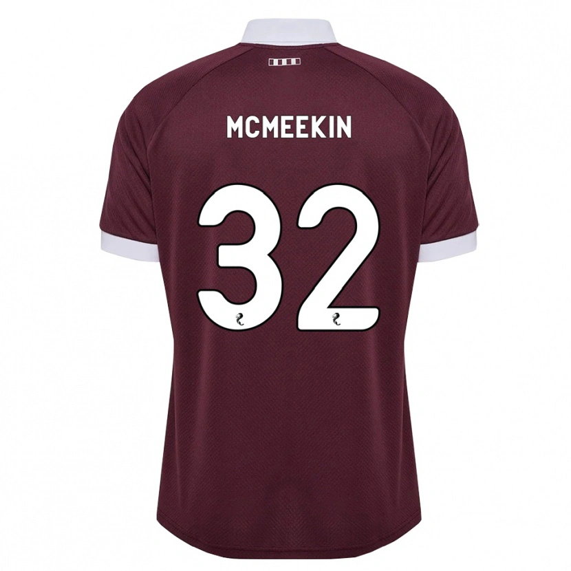 Danxen Mujer Camiseta Keir Mcmeekin #32 Blanco Borgoña 1ª Equipación 2026/27 La Camisa México