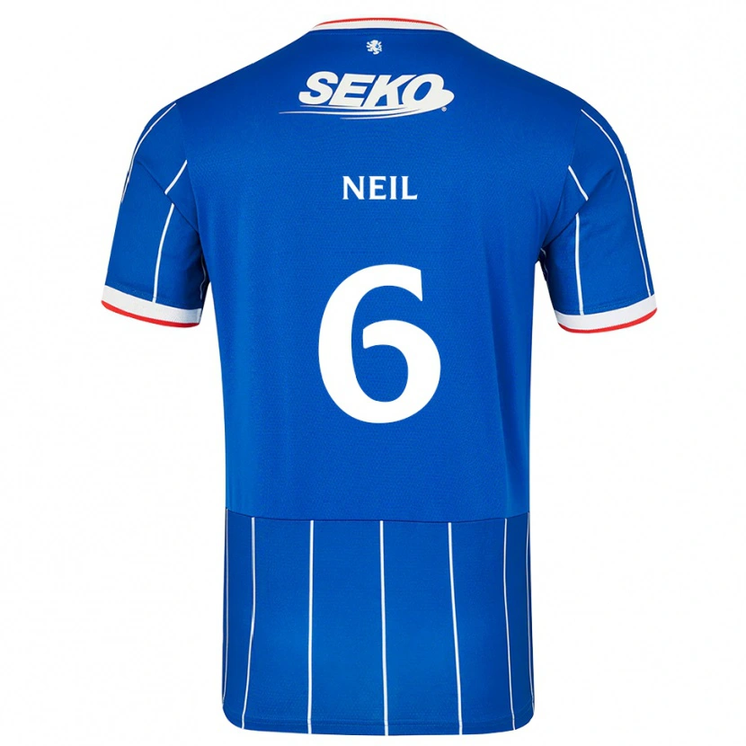 Danxen Mujer Camiseta Dan Neil #6 Rojo Azul Blanco 1ª Equipación 2026/27 La Camisa México