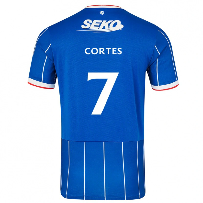 Danxen Mujer Camiseta Óscar Cortés #7 Rojo Azul Blanco 1ª Equipación 2026/27 La Camisa México