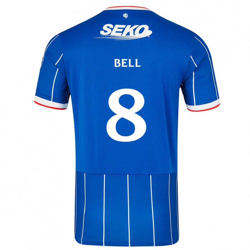 Danxen Mujer Camiseta Cameron Bell #8 Rojo Azul Blanco 1ª Equipación 2026/27 La Camisa México