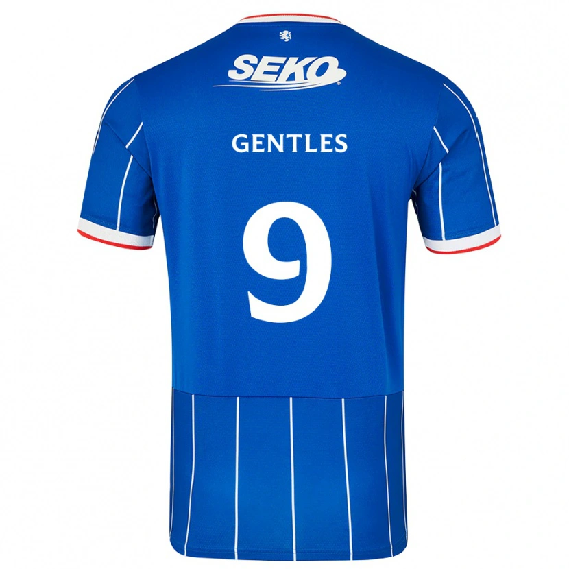 Danxen Mujer Camiseta Josh Gentles #9 Rojo Azul Blanco 1ª Equipación 2026/27 La Camisa México
