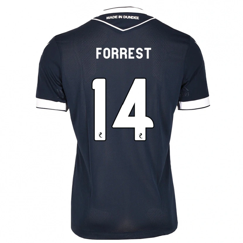 Danxen Mujer Camiseta Alan Forrest #14 Azul Medianoche Blanco 1ª Equipación 2026/27 La Camisa México