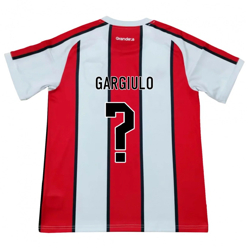 Danxen Mujer Camiseta Valentin Gargiulo #0 Blanco Rojo Negro 2ª Equipación 2026/27 La Camisa México