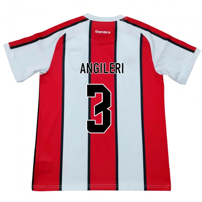 Danxen Mujer Camiseta Fabrizio Angileri #3 Blanco Rojo Negro 2ª Equipación 2026/27 La Camisa México