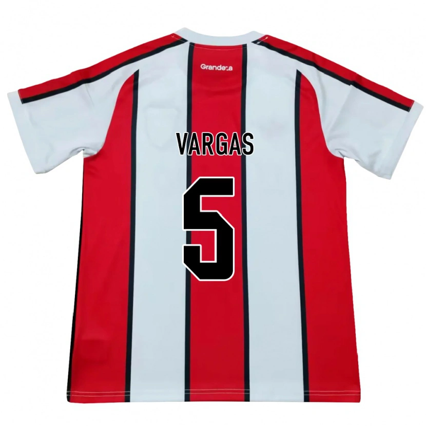 Danxen Mujer Camiseta Agustina Vargas #5 Blanco Rojo Negro 2ª Equipación 2026/27 La Camisa México